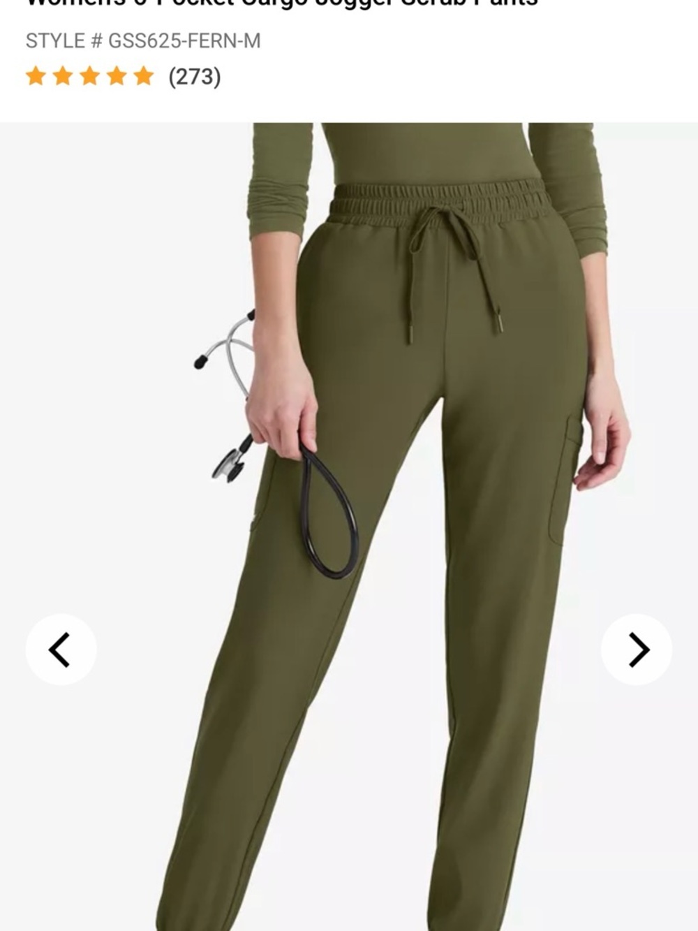 Greys Anatomy by Barco Jogger Scrub Pants - Olive
